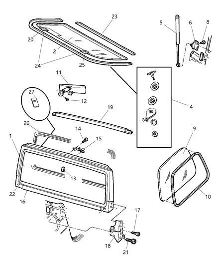 2024 Jeep Grand Wagoneer Hinge Door Diagram for 55075702AH