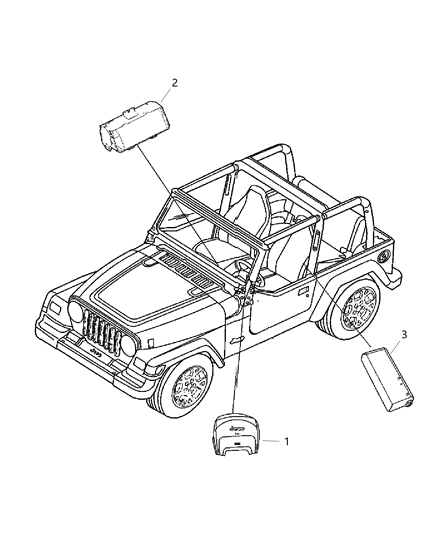 Air Bag Driver, Driver Side Diagram for 1QP31DX9AD
