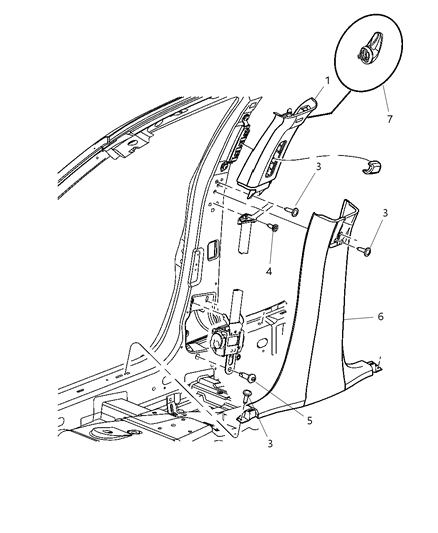 1990 Dodge B250 Hook Coat Diagram for 1BE85BD1AA