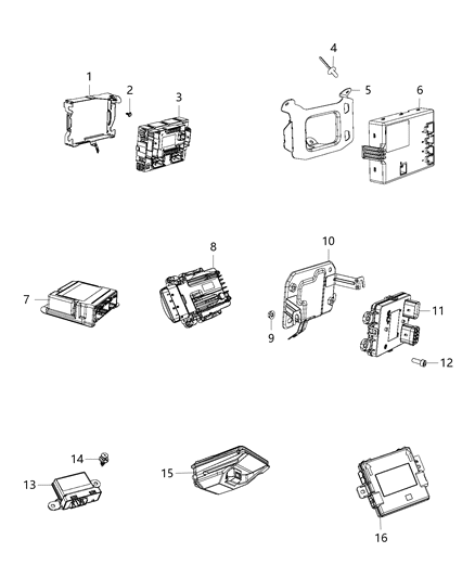 Module Body Controller Diagram for 68257699AA