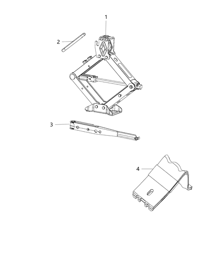 2017 Chrysler 300 Wrench Wheel Lug Nut Diagram for 68211294AA