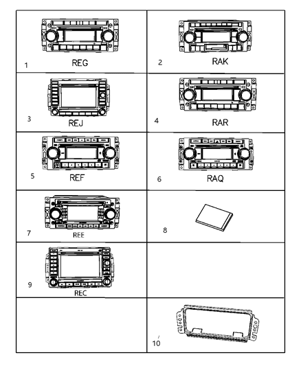 Radio AM/FM With CD And Equalizer Diagram for 5091175AB