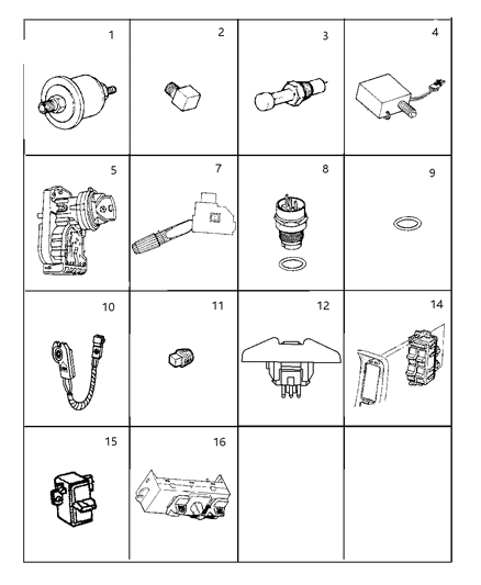 1988 Dodge Colt Switch, Door Courtesy Lamp Diagram for 56007300