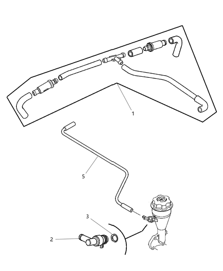 2021 Jeep Grand Cherokee L Tube Crankcase Vent To Air Cleaner Diagram for 53013758AB