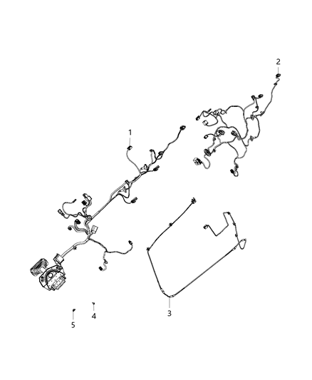 2006 Jeep Liberty Wiring Front Door Diagram for 68105508AF