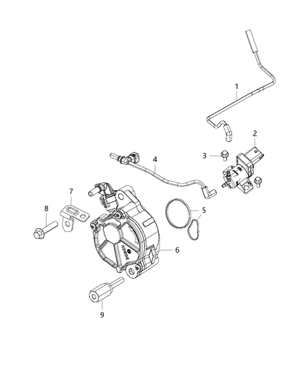 1993 Dodge Ram 50 Tube Vacuum Diagram for 68211259AA