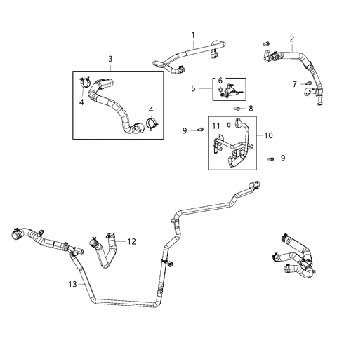 Tube Coolant Diagram for 5048375AB