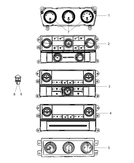 Dash Control Unit Diagram for 55111950AD
