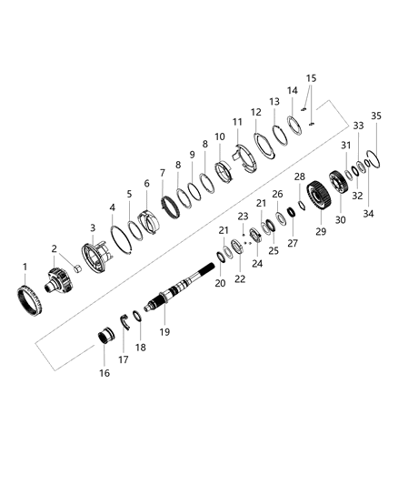 1991 Dodge Spirit Thrust Washer Diagram for 68402242AA