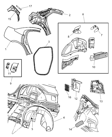 Weatherstrip Rear Door Body Mounted Diagram for UW64BD1AB