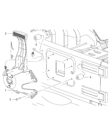 Bracket Spare Tire Diagram for 55397217AI