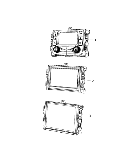 Radio Multi Media 7 Inch Diagram for 68396670AE