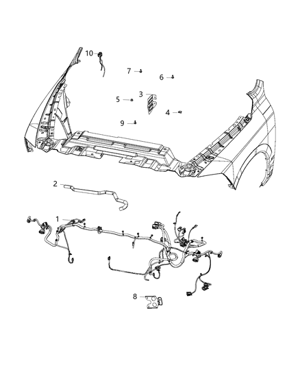 Wiring Front End Module Diagram for 68445391AA