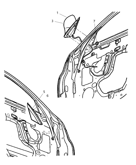 Mirror Outside Rearview Electric Foldaway Diagram for 5067027AD