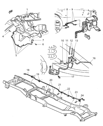 Hose Brake Diagram for V1129689AA