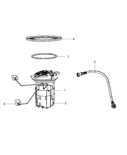1999 Chrysler Town & Country Module Package Fuel Pump/Level Unit Diagram for 68039211AA