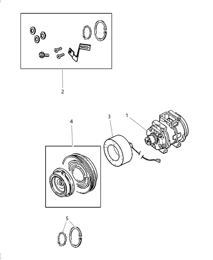 1996 Jeep Grand Cherokee Compressor A/C Complete Diagram for R5111414AA