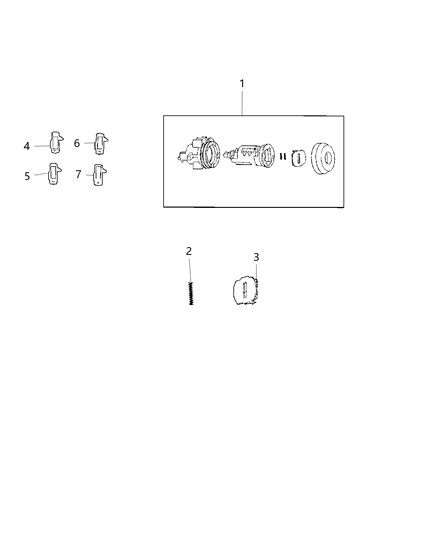 2015 Chrysler 300 Cylinder Door Lock Diagram for 68166327AA