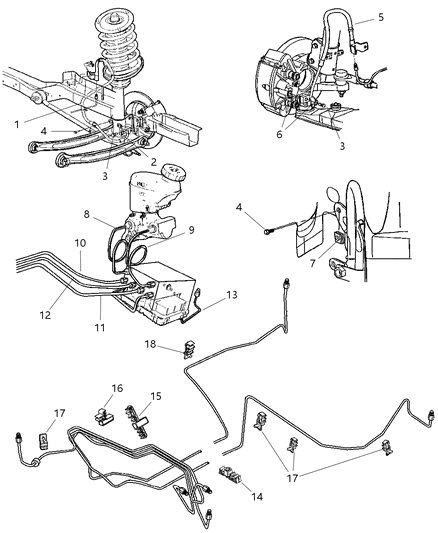 1987 Dodge 600 Clip, Tube Assembly Under Body (4 Tube) Diagram for 4495636