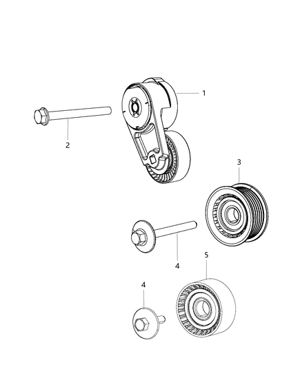 1986 Dodge Lancer Tensioner Belt Diagram for 4627533AB