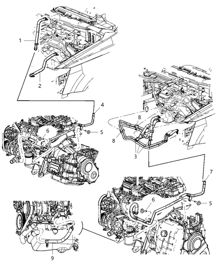 Hose And Tube Heater Supply And Return Diagram for 4677603AK