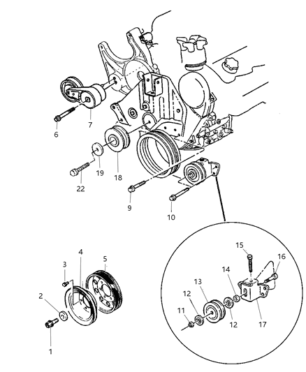 Shield, Idler Roller - W/O Air Condition Diagram for 4536085