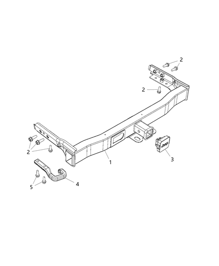 Hitch Trailer Diagram for 68157041AC