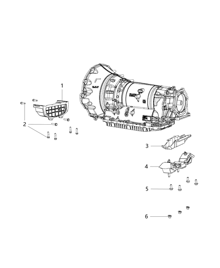 2004 Jeep Liberty Bracket Transmission Mount Diagram for 68147344AA