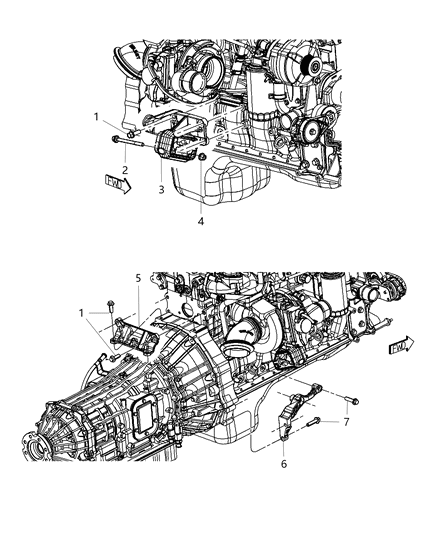 1996 Dodge Stealth Bracket Engine Mount Diagram for 68140535AA