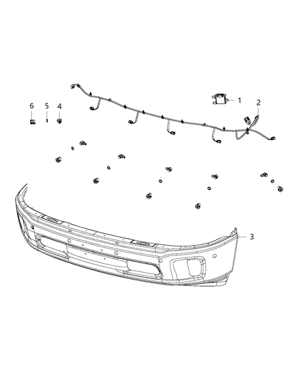 2009 Jeep Liberty Module Parking Assist Diagram for 68204477AE