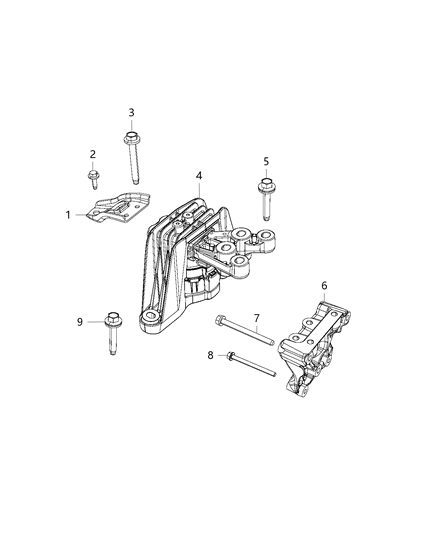 2009 Dodge Durango Screw And Washer Hexagon Head M12X1.75X95.00 Diagram for 6512184AA