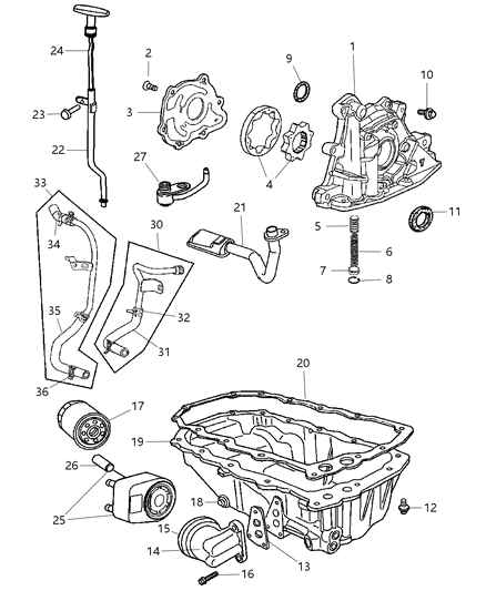 Fitting Engine Oil Cooler Diagram for 4884332AC