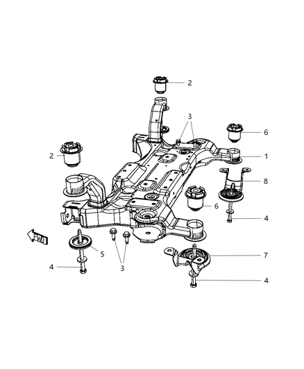 2016 Dodge Charger Fastener Kit Front End Module Diagram for 68018103AA