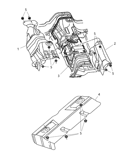 1991 Chrysler Town & Country Shield Heat Diagram for 4673702AA