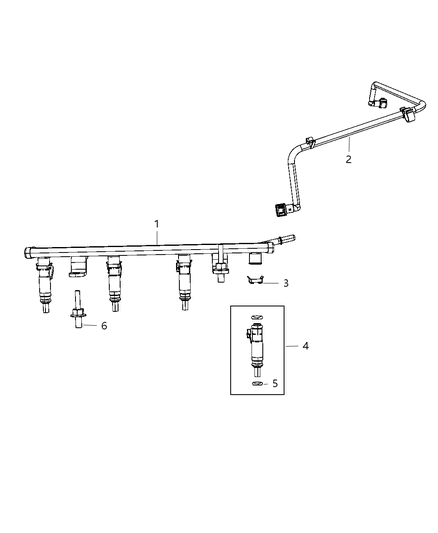 1988 Dodge D350 Tube Fuel Supply Diagram for 5105112AE