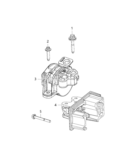 Mount Engine Diagram for 68329362AA