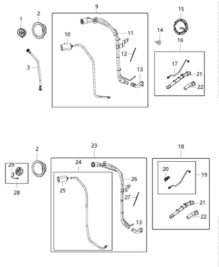 Tube Fuel Filler Diagram for 52059821AO