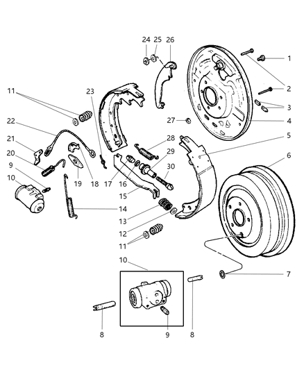 Cylinder Wheel Diagram for V2106158AA