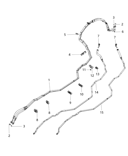 Line A/C & Heater Underbody Diagram for 68322260AB