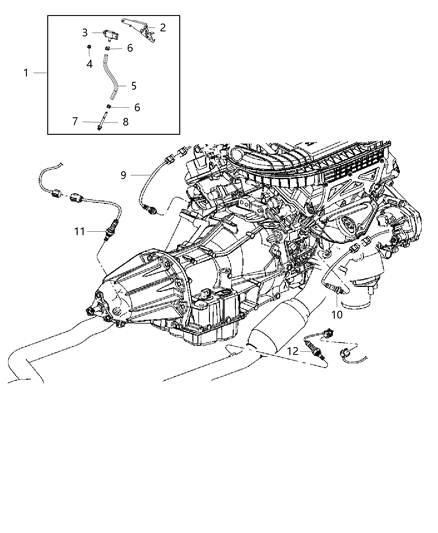 Sensor Exhaust Back Pressure Diagram for 5035213AA