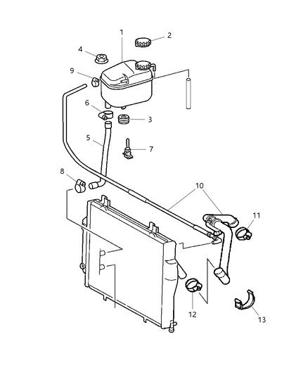 Cap Radiator Diagram for 68032069AA