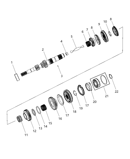 2015 Jeep Compass Gear Third Diagram for 5191010AA