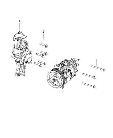 2004 Chrysler Town & Country Bracket Accessory Mount Diagram for 4627089AB