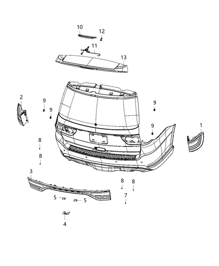 Lamp Liftgate Diagram for 68367547AC
