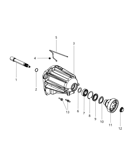 1984 Jeep J10 Output Shaft Transmission Extension Diagram for 4800385AA