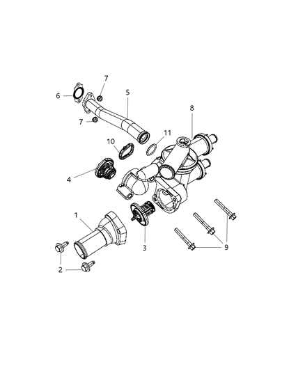 Thermostat Diagram for 55111016AD
