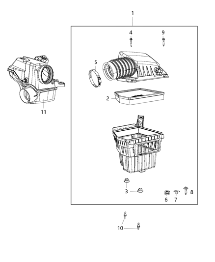 Clamp Hose Diagram for 6511891AA