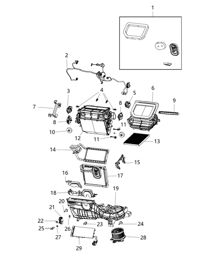 Nut Spring U Type Diagram for 68301886AA