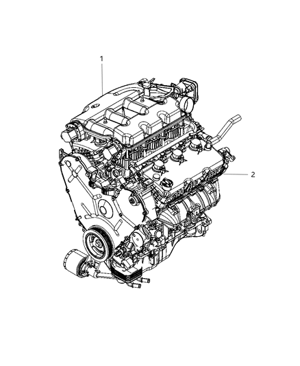 1999 Chrysler Town & Country Engine Long Block Diagram for R8141870AA