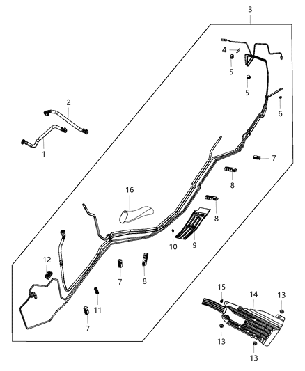 Shield Fuel And Brake Bundle Diagram for 68309786AA